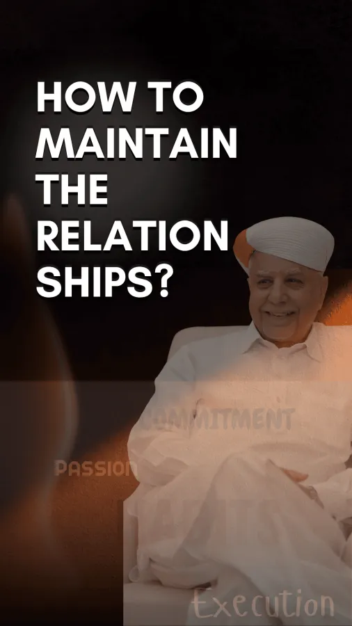 How to maintain relationships